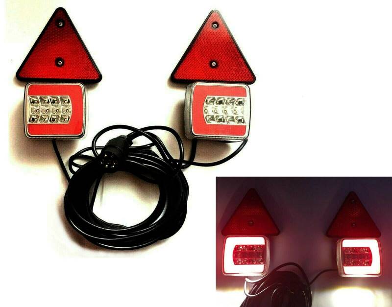 Ml Beleuchtungssatz Magnet LED Rückleuchten Anhänger 12/24V 7-pol Stecker mit Kabel von MelTruck