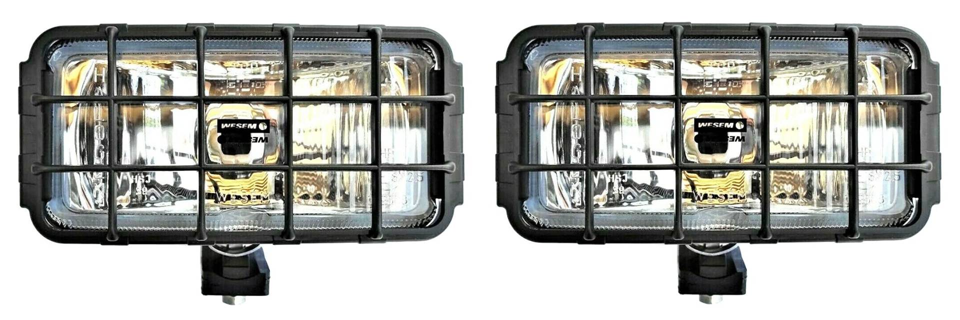 Mlx MelTruck® 2x Scheinwerfer Fernlicht H3 Halogen12V 24V mit Schutzgitter und Glühbirnen 24V von MelTruck