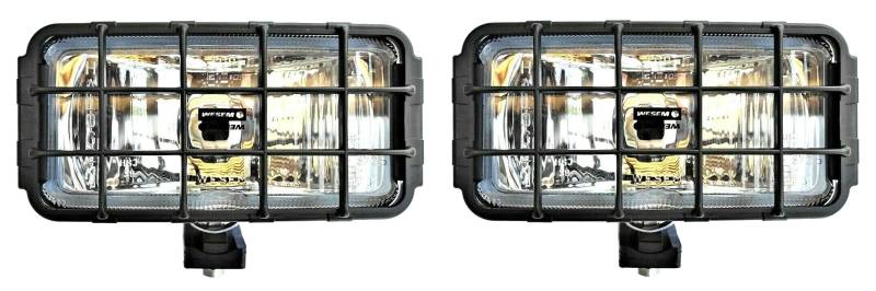 MelTruck® 2x Scheinwerfer Fernlicht H3 Halogen12V 24V mit Schutzgitter und Glühbirnen 24V von Mlx