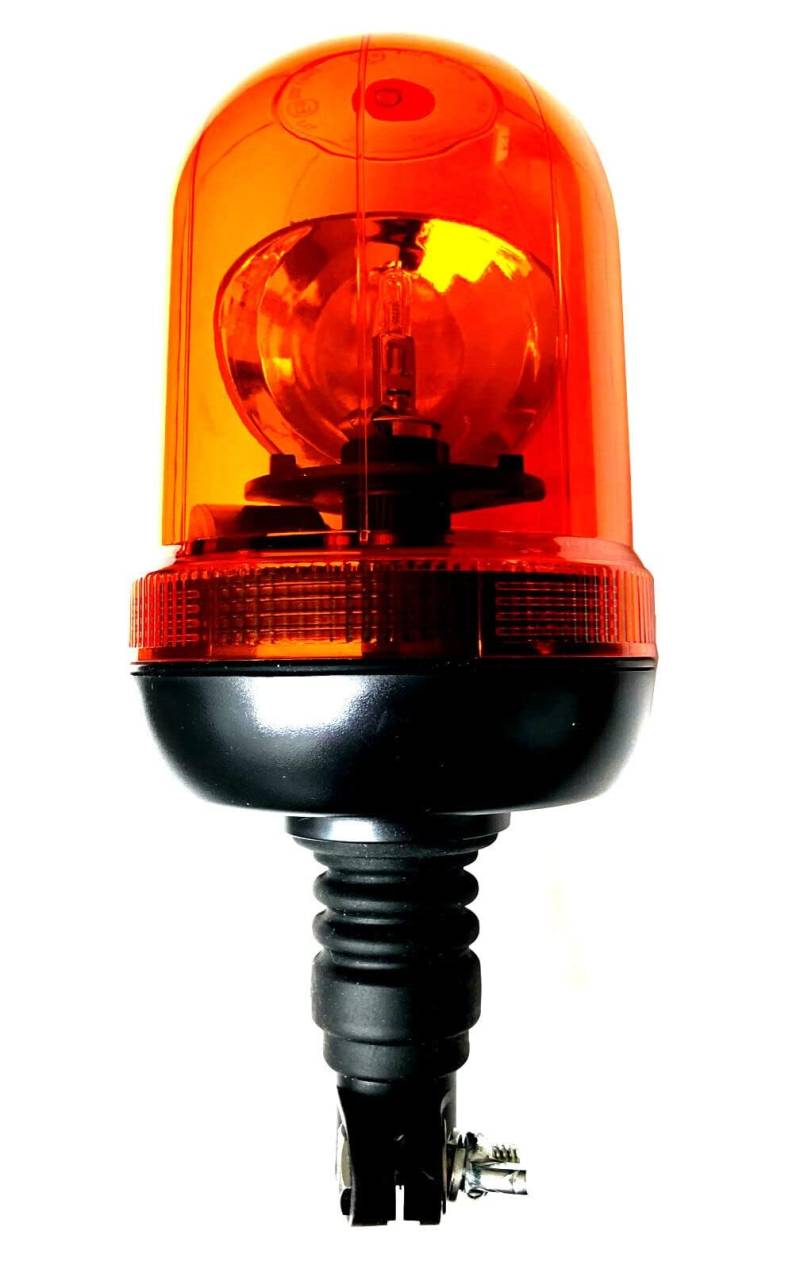 MelTruck® Rundumleuchte Rundumkennleuchte Gelb 12V /24V H1 Warnleuchte E9 flexibler Fuß 270mm von MelTruck