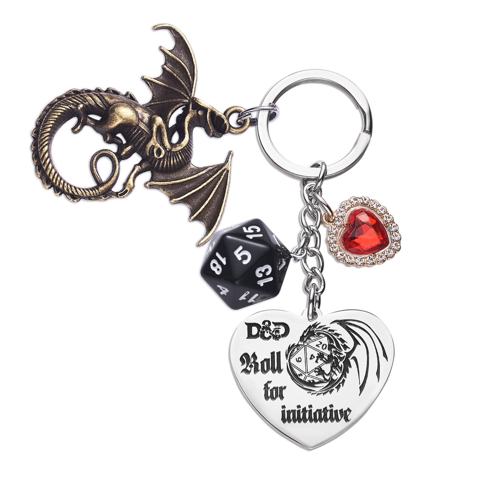 Melix Home Dungeons Dragons Geschenke DND Schlüsselanhänger Würfel Drachen Dekoration Geschenk für Teenager Jungen Mädchen Spiel Liebhaber Geburtstag Geschenk von Melix Home