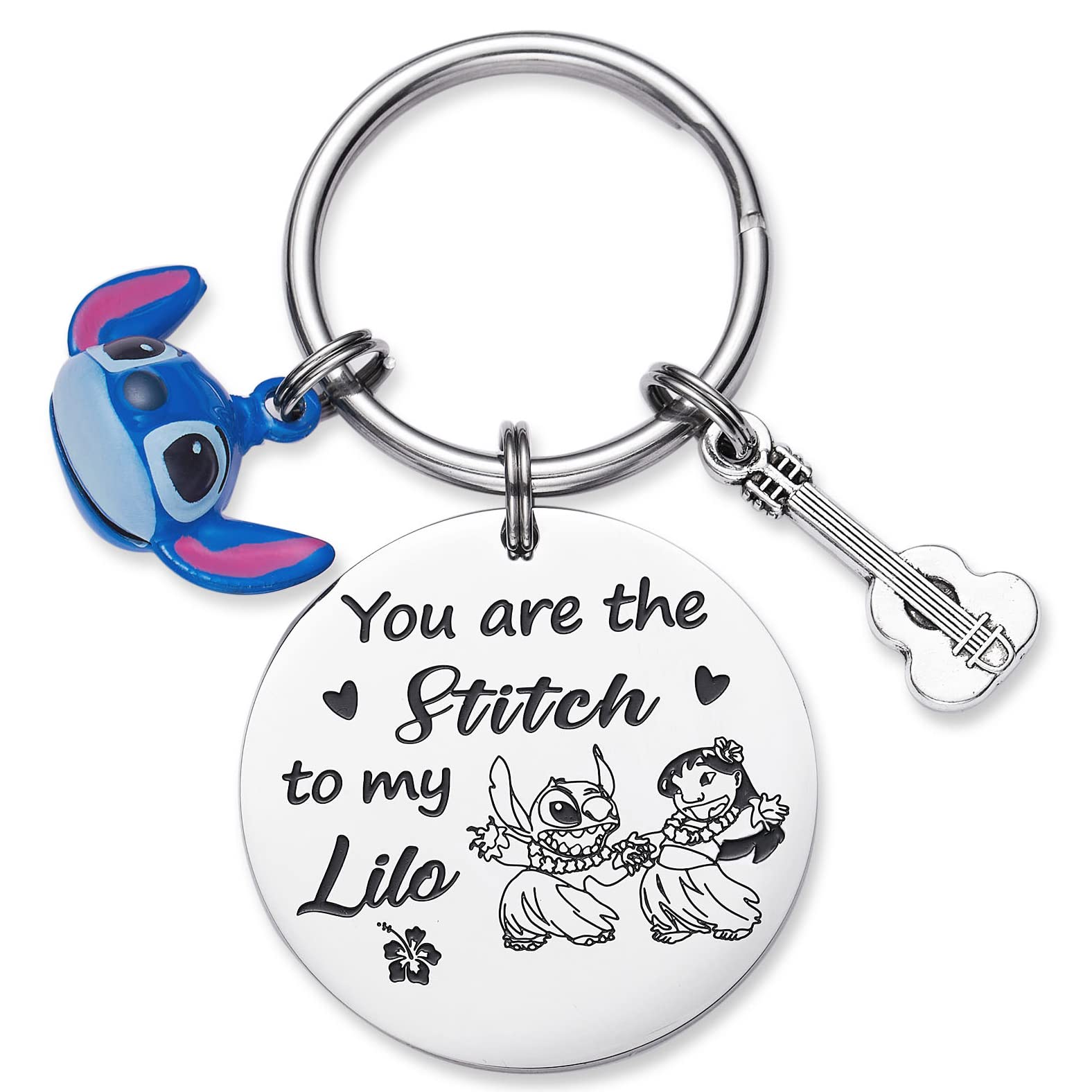 Melix Home Lilo and Stitch Gifts Niedliche Schlüsselanhänger für Frauen Freundschaftsgeschenk Stich Stuff Schlüsselanhänger Ornament, You Are the Stitch to My Lilo, Medium von Melix Home