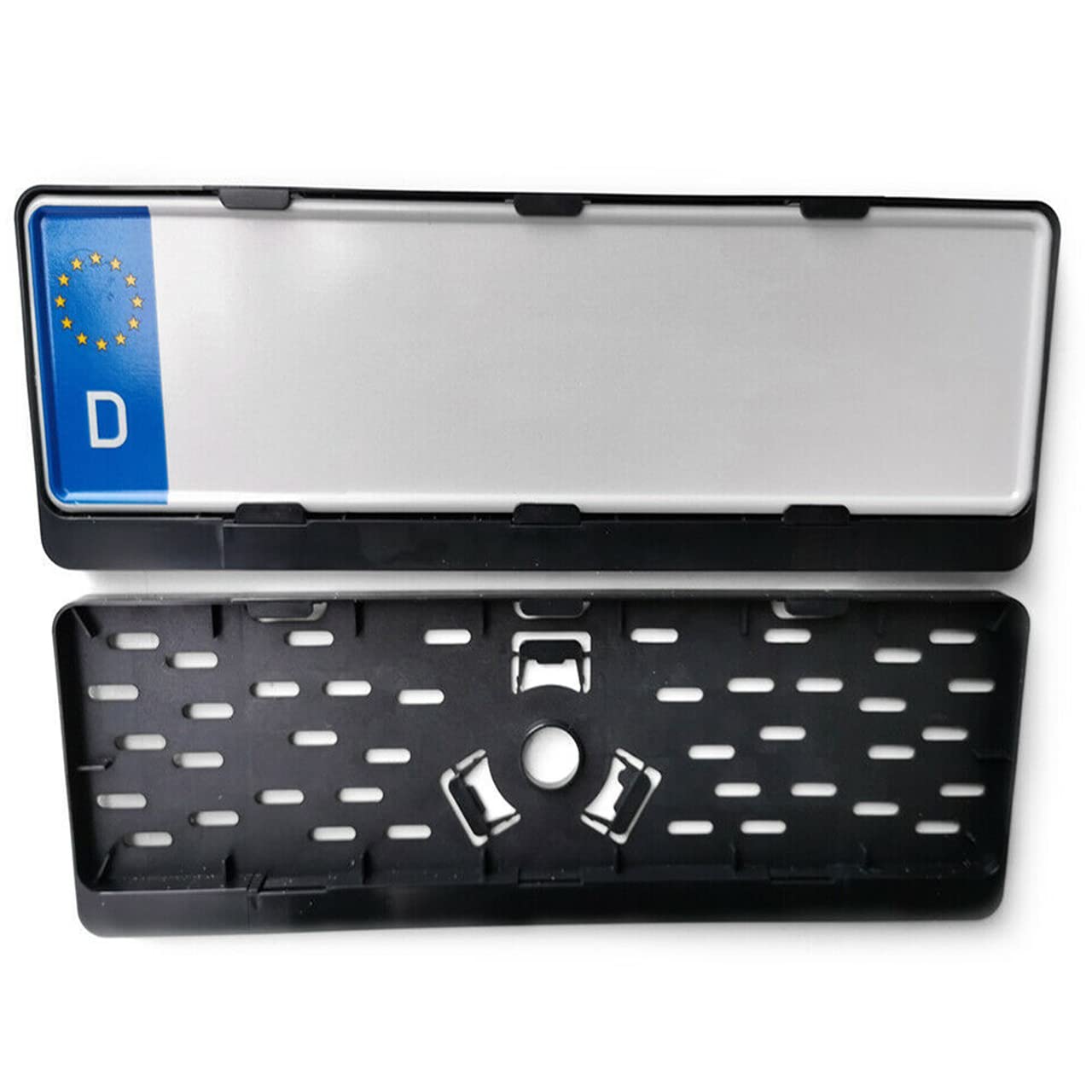 2 Stück Kennzeichenhalter Schwarz mi Text Name Beschriftung Firmenname Farbig Wunschbeschriftung 420 x 110 mm 2 Stück Kennzeichenhalter Schwarz mi Text Name Beschriftung Firmenname Farbig Wunschbeschriftung 420 x 110 mm von Melsaro