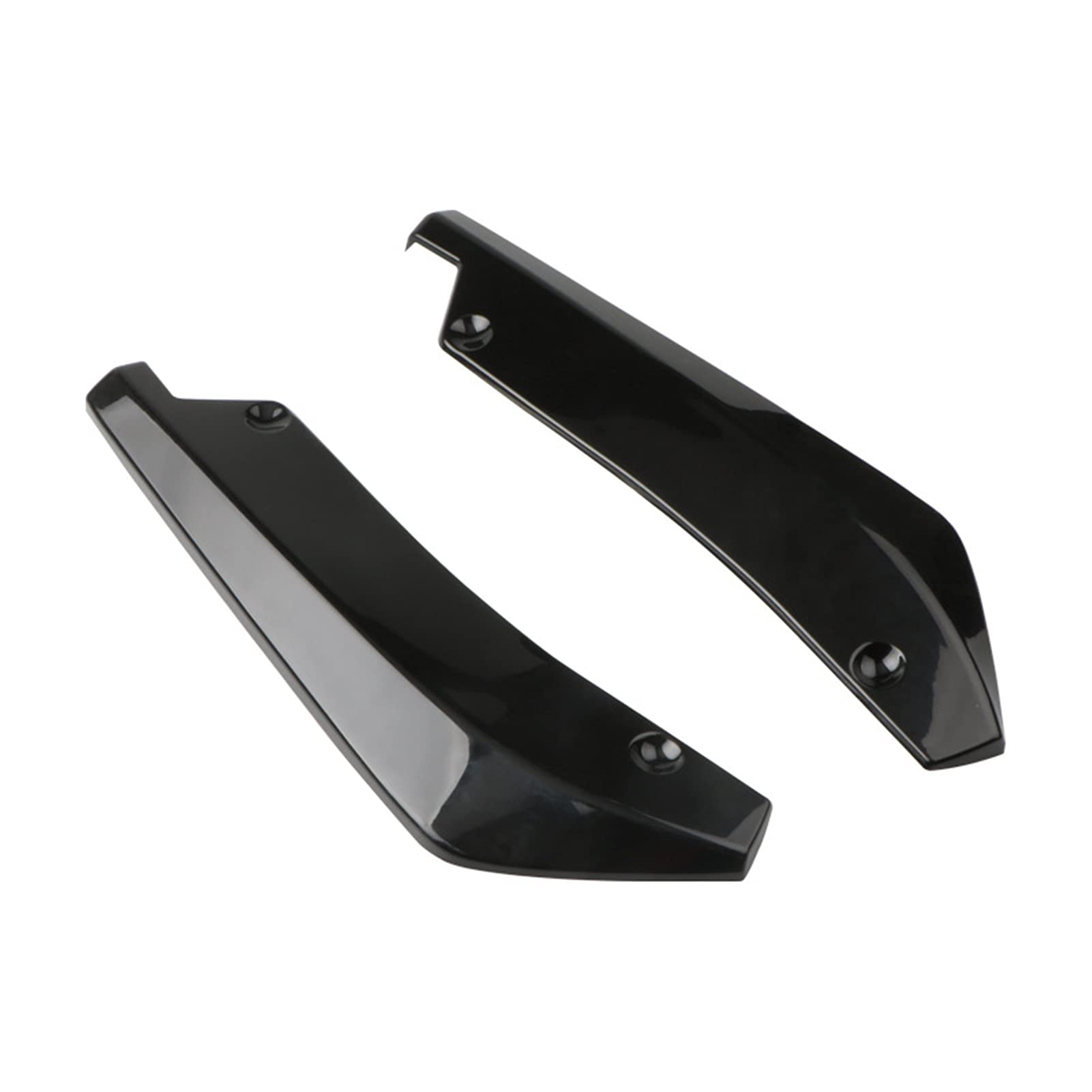 Meng Meng 1 Pair Kohlefaserauto-Heck-Stoßfänger-Lippen-Diffusor-Splitter Schutzeiten-Erweiterungen for BMW W204 E90 E92 Fit for Benz for Audi A4 (Color : Gloss Black) von Jula