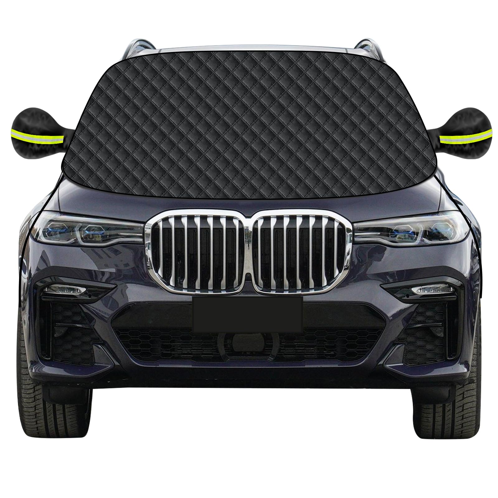 Mengine Frontscheibenabdeckung, Auto Windschutzscheibe Abdeckung mit 9 Versteckten Magneten,Haken und Seitenflügel Spiegel,Eisschutzfolien Frost Guard Fit für Autos und SUVs (Schwarz, 157 * 126cm) Mengine Frontscheibenabdeckung, Auto Windschutzscheibe Abdeckung mit 9 Versteckten Magneten,Haken und Seitenflügel Spiegel,Eisschutzfolien Frost Guard Fit für Autos und SUVs (Schwarz, 157 * 126cm) von Mengine