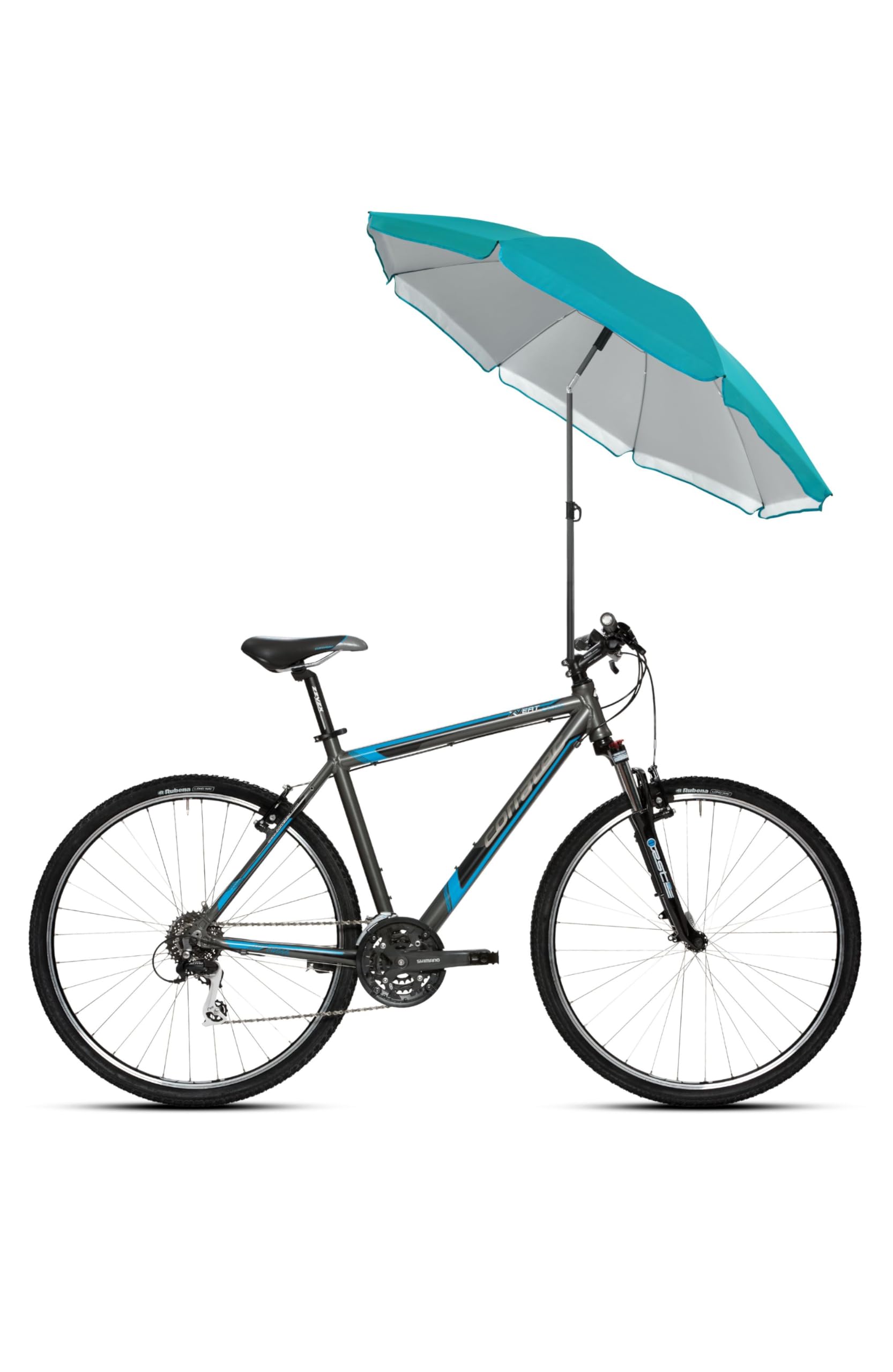 Menz Fahrrad Sonnenschirm inkl. Hülle - Verstellbarer rund Schirm für Fahrrad, Türkis - UPF 50+ Sonnenschirm für komfortablen Sonnenschutz auf Fahrradtouren Menz Fahrrad Sonnenschirm inkl. Hülle - Verstellbarer rund Schirm für Fahrrad, Türkis - UPF 50+ Sonnenschirm für komfortablen Sonnenschutz auf Fahrradtouren von Menz