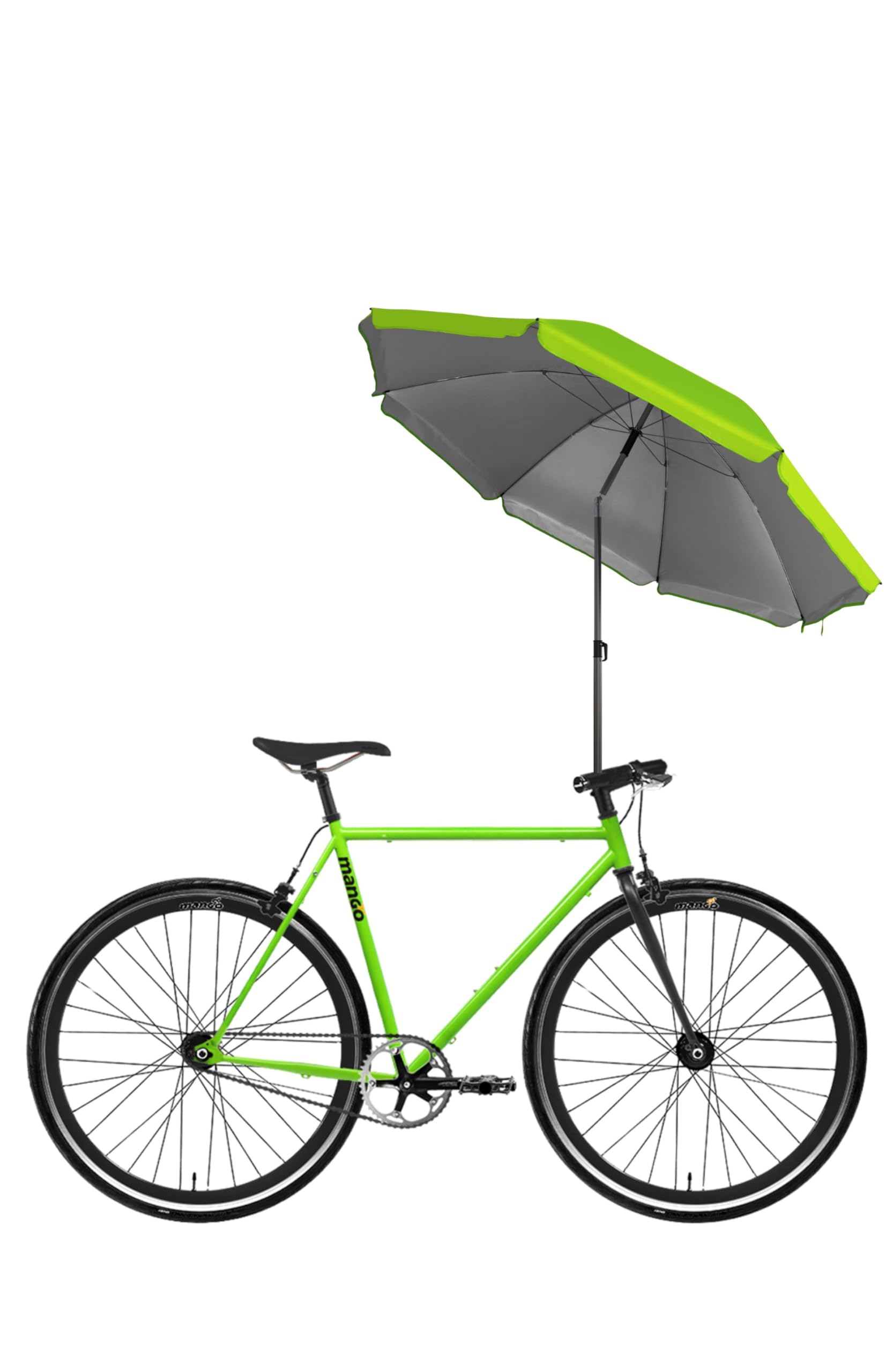 Menz Fahrrad Sonnenschirm rund inkl. Hülle, Verstellbarer Sonnenschirm für Fahrrad, UV-Schutz UPF 50+, Fahrradzubehör für Outdoor-Aktivitäten, Grün Menz Fahrrad Sonnenschirm rund inkl. Hülle, Verstellbarer Sonnenschirm für Fahrrad, UV-Schutz UPF 50+, Fahrradzubehör für Outdoor-Aktivitäten, Grün von Menz