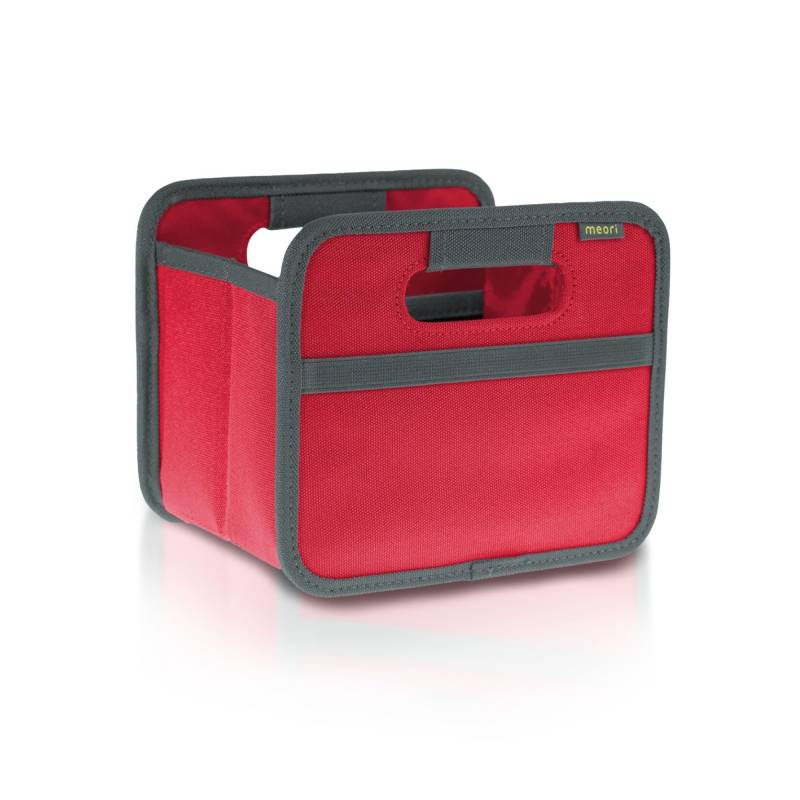 meori Faltbox Mini in Rot – Kleine Klappbox mit Griffen – Geschenkidee und Allzweck Aufbewahrungslösung - A100084 - 16,5 x 12,5 x 14 cm von meori