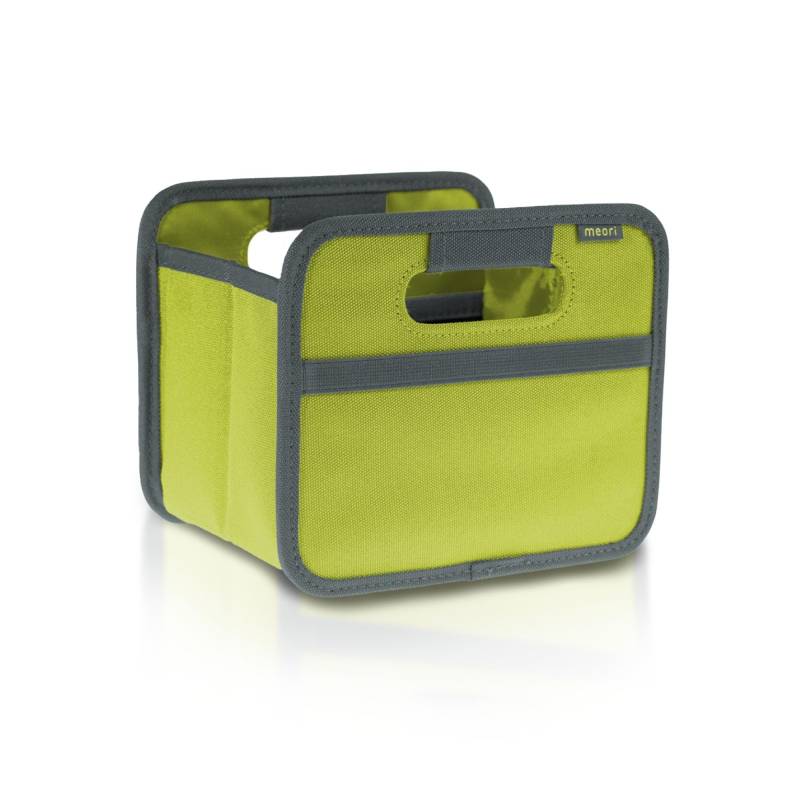 meori Faltbox Mini in Grün – Kleine Klappbox mit Griffen – Geschenkidee und Allzweck Aufbewahrungslösung - A100085 - 16,5 x 12,5 x 14 cm von meori