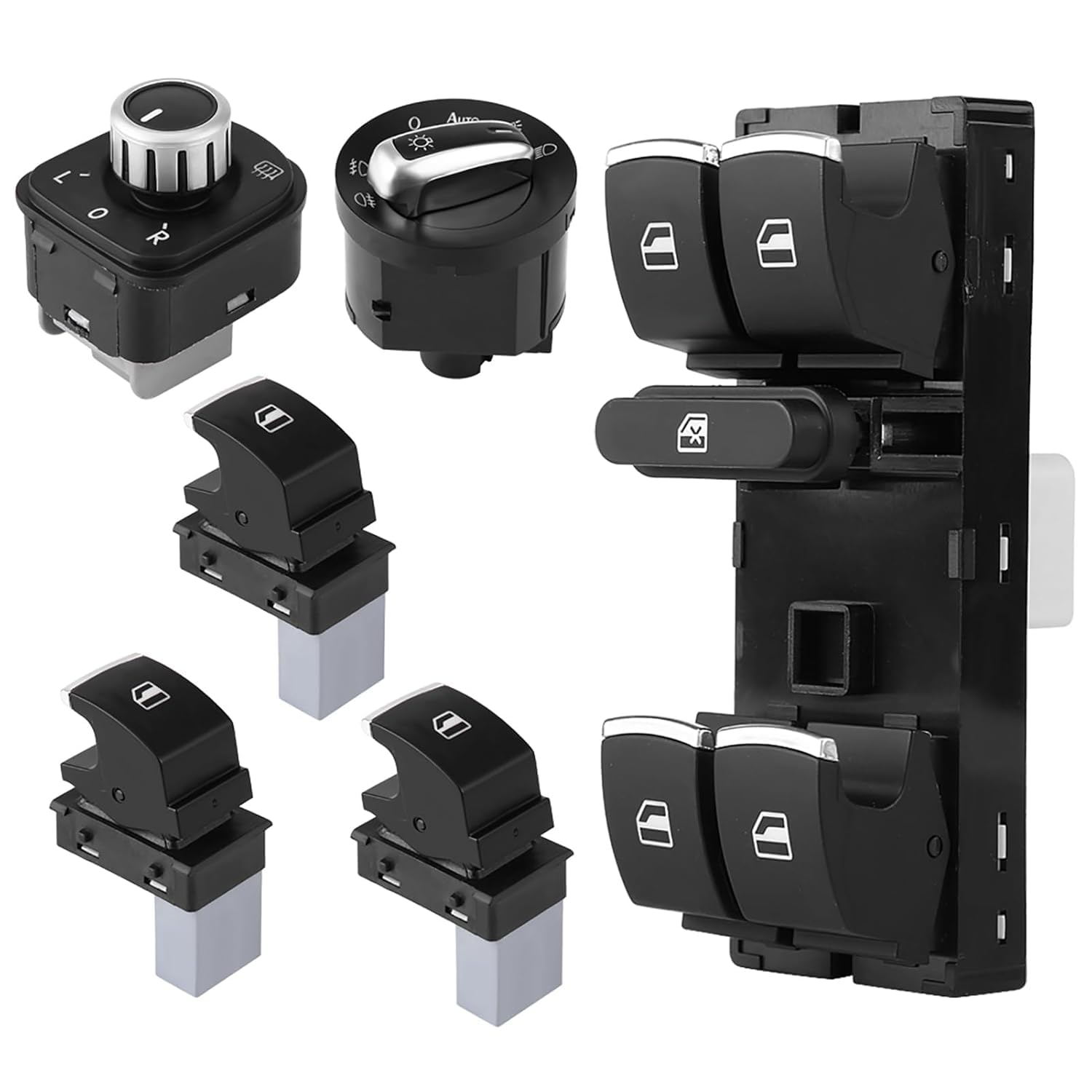 Merautop SJ 6 Stück Fensterheber Schalter set Electric Power Fensterheber Schalter Spiegel Set Ersatz für golf 5 6 passat b6 b7 MK6 Autozubehör Teil# 5ND959857 5K4959857 Merautop SJ 6 Stück Fensterheber Schalter set Electric Power Fensterheber Schalter Spiegel Set Ersatz für golf 5 6 passat b6 b7 MK6 Autozubehör Teil# 5ND959857 5K4959857 von Merautop SJ