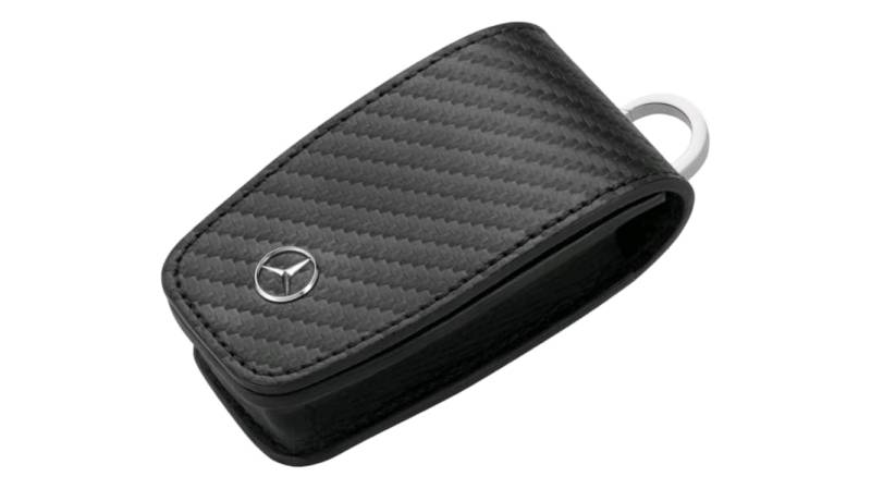 MERCEDES-BENZ Leder-Schlüsselanhänger Etui Carbon OE von Mercedes-Benz