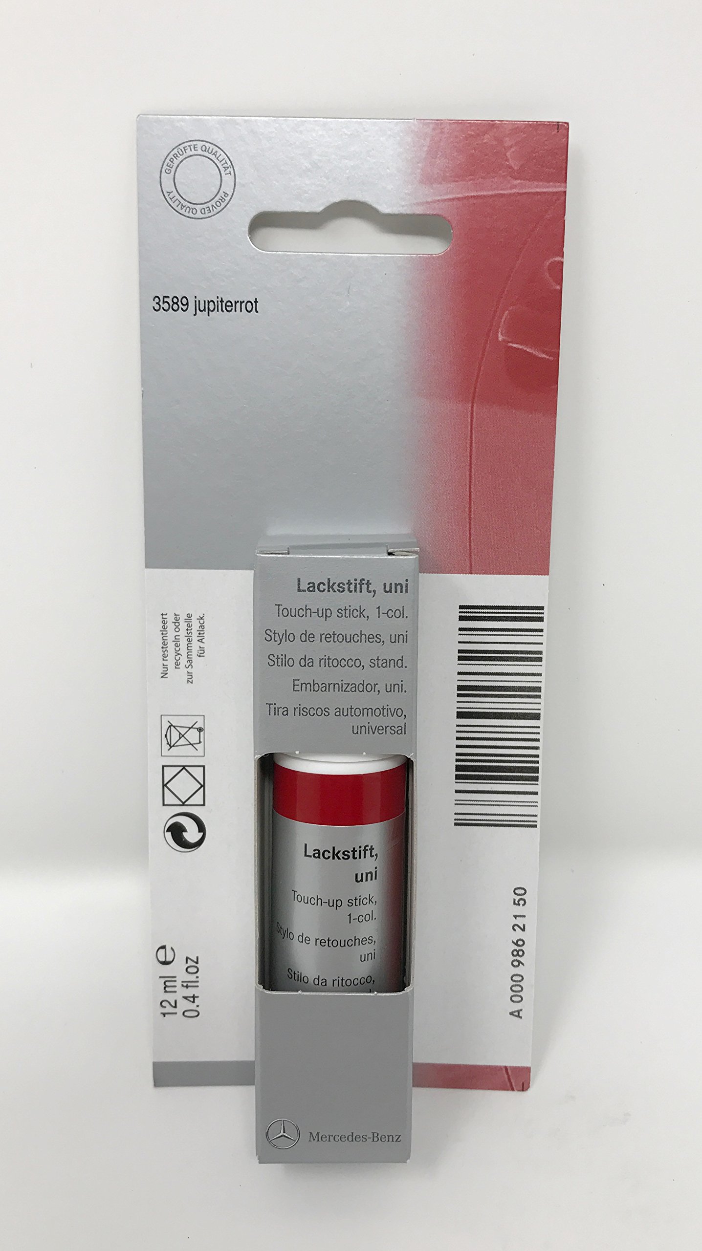 Mercedes-Benz Echtes Jupiter rot Lackstift Code 589, 12 ml Mercedes-Benz Echtes Jupiter rot Lackstift Code 589, 12 ml von Mercedes-Benz