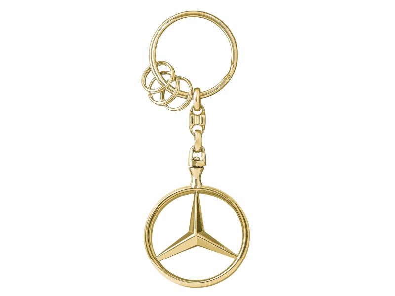 Mercedes-Benz Schlüsselanhänger Brüssel | goldfarben | Zinkdruckguss von Mercedes-Benz