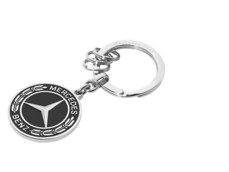 Mercedes-Benz Collection Schlüsselanhänger Untertürkheim | schwarz/silberfarben | Edelstahl von Mercedes-Benz