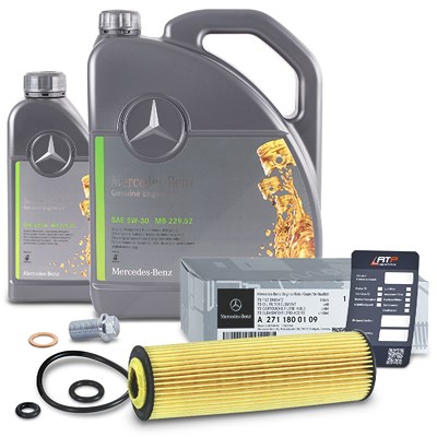 Mercedes-Benz Ölfilter + 6l 5W-30 Motoröl MB 229.52 für Mercedes-Benz von Mercedes-Benz