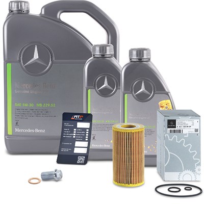 Ölfilter + 7l 5W-30 Motoröl MB 229.51 40349506 von Mercedes-Benz