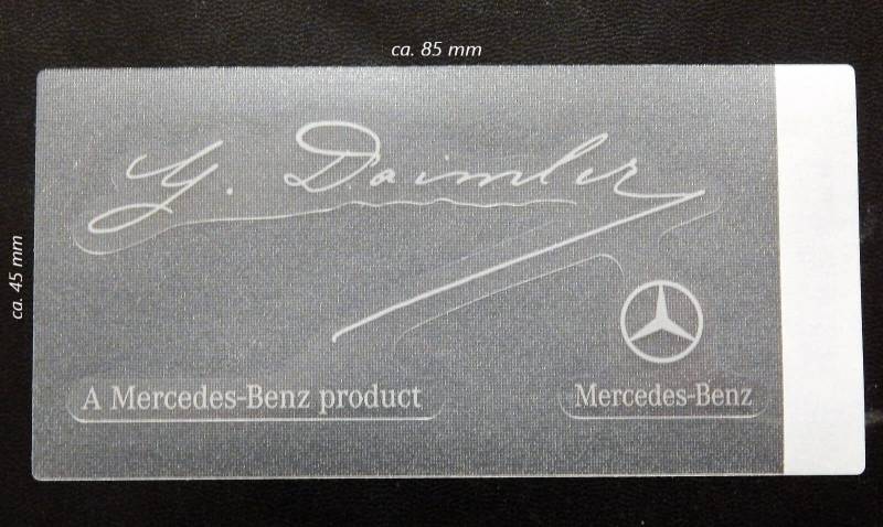 Original Mercedes G Daimler signiert Aufkleber Abziehbild Emblem 0045847338 von Mercedes Benz