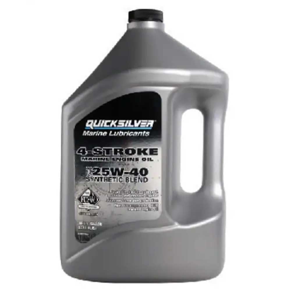 Quicksilver 25W-40 Synthetic Blend LT. 4 Synthetisches Öl für Motoren 4 Takt Mercury MERCRUISER von Mercury Marine