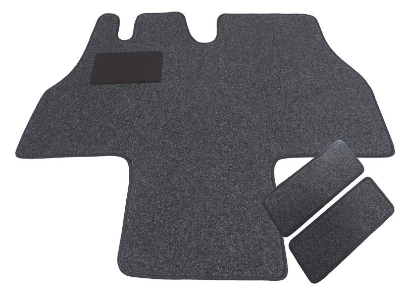 Mertex Automatte Autoteppich kompatibel mit Ducato Jumper I Boxer I 230 Bj. 1994-2002 Classic anthrazit meliert 16123-C-A (anthrazit, Fahrerhausteppich mit 2 Einstiegsmatten) von MERTEX