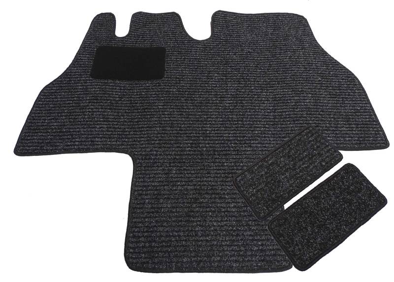 Mertex Automatte Autoteppich kompatibel mit Ducato Jumper I Boxer I 230 Bj. 1994-2002 Robust anthrazit meliert 16123-R-A (dunkelrot, Fahrerhausteppich mit 2 Einstiegsmatten) von MERTEX