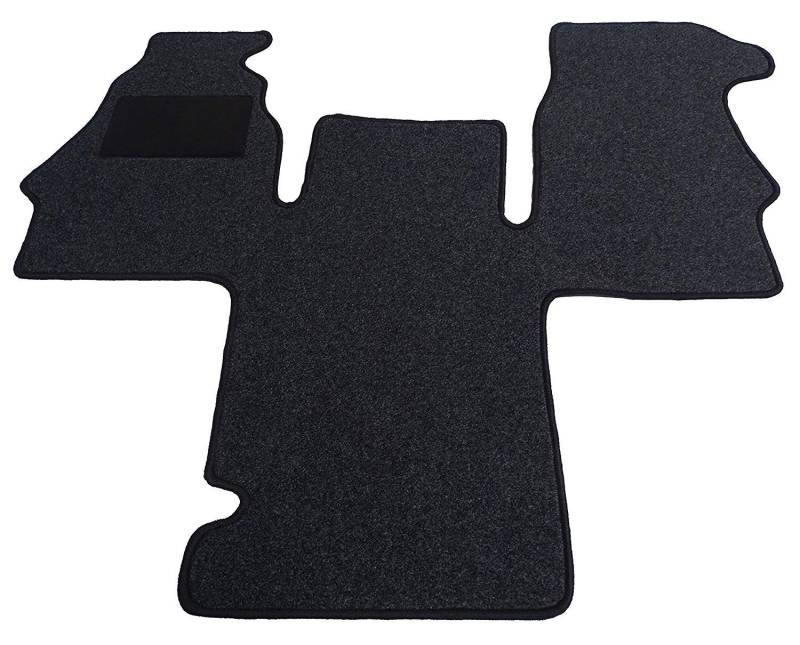 Mertex Automatte Autoteppich Premium anthrazit meliert 67431-P-A (schwarz, Fahrerhausteppich) von MERTEX
