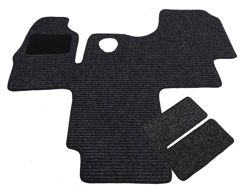 Mertex Automatte Autoteppich Robust anthrazit meliert 44443-R-A (anthrazit, Fahrerhausteppich mit 2 Einstiegsmatten) von MERTEX