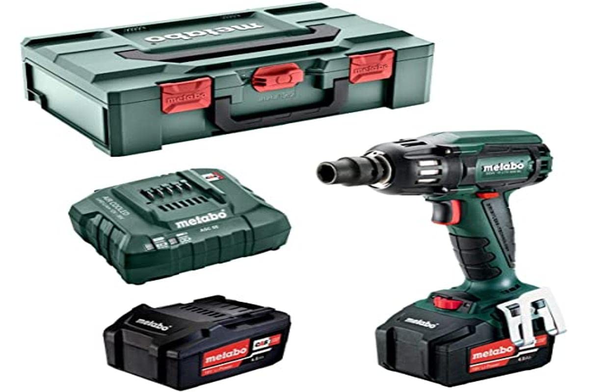 Metabo Akku-Schlagschrauber SSW 18 LTX 400 BL (602205500) 18V 2x Li-Ion; Ladegerät ASC 55; metaBOX 145, Art des Akkupacks: Li-Ion , Akkuspannung: 18 V, Akkukapazität: 2 x 4 Ah Metabo Akku-Schlagschrauber SSW 18 LTX 400 BL (602205500) 18V 2x Li-Ion; Ladegerät ASC 55; metaBOX 145, Art des Akkupacks: Li-Ion , Akkuspannung: 18 V, Akkukapazität: 2 x 4 Ah von metabo