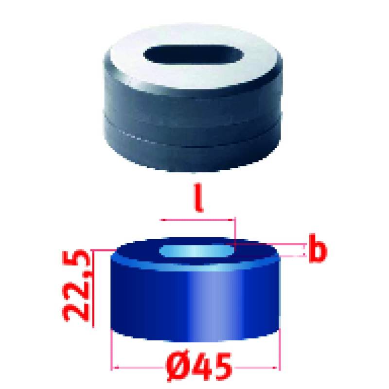 Metallkraft Langlochmatrize Nr.45 7,3 x 20,3 mm, 388947,3X20,3 von Metallkraft