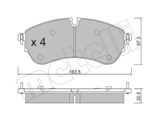 Bremsbelagsatz, Scheibenbremse Metelli 22-1173-0 von Metelli