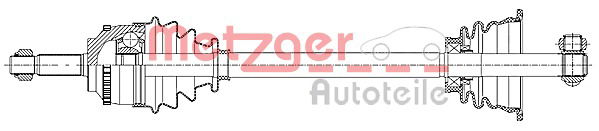 Antriebswelle Vorderachse links Metzger 7210025 Antriebswelle Vorderachse links Metzger 7210025 von Metzger