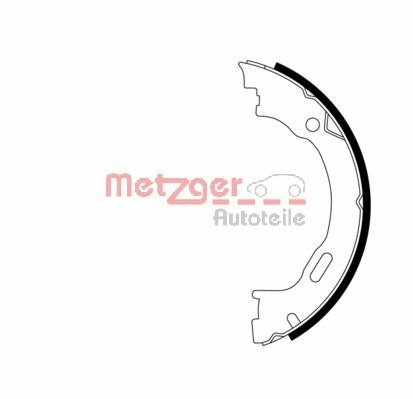 Bremsbackensatz, Feststellbremse Hinterachse beidseitig Metzger MG 954 von Metzger