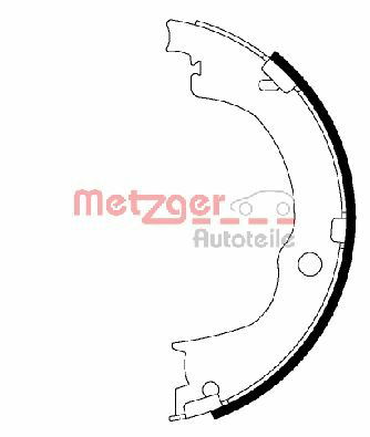 Bremsbackensatz, Feststellbremse Hinterachse beidseitig Metzger MG 230 von Metzger