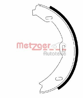 Bremsbackensatz, Feststellbremse Hinterachse beidseitig Metzger MG 978 von Metzger