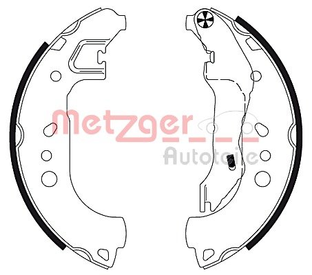 Bremsbackensatz Hinterachse Metzger MG 132 von Metzger