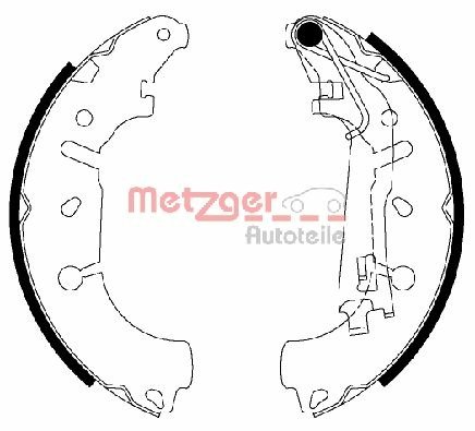 Bremsbackensatz Hinterachse Metzger MG 201 von Metzger