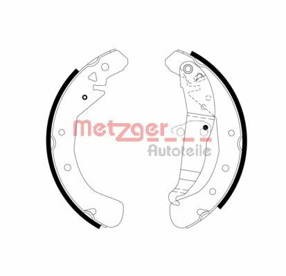 Bremsbackensatz Hinterachse Metzger MG 967 Bremsbackensatz Hinterachse Metzger MG 967 von Metzger