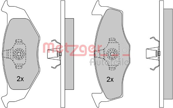 Bremsbelagsatz, Scheibenbremse Vorderachse Metzger 1170023 Bremsbelagsatz, Scheibenbremse Vorderachse Metzger 1170023 von Metzger