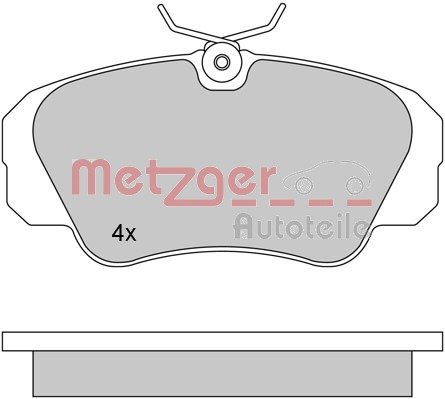 Bremsbelagsatz, Scheibenbremse Vorderachse Metzger 1170245 von Metzger