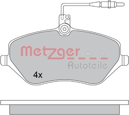 Bremsbelagsatz, Scheibenbremse Vorderachse Metzger 1170346 von Metzger