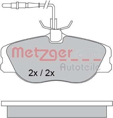 Bremsbelagsatz, Scheibenbremse Vorderachse Metzger 1170386 von Metzger
