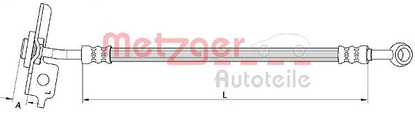 Bremsschlauch Vorderachse links Metzger 4111055 von Metzger