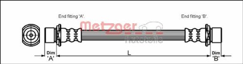 METZGER Bremsschlauch, 4111409 von Metzger