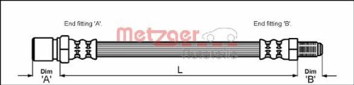 METZGER Bremsschlauch, 4118489 von Metzger