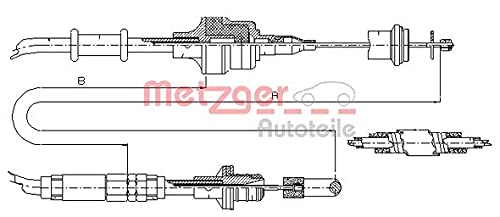 Metzger 10.3750 COFLE Seilzug, Kupplungsbetätigung von Metzger