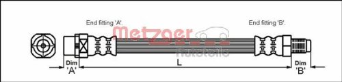 Metzger 4110052 Bremsschlauch von Metzger