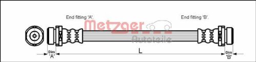 Metzger 4112526 Bremsschlauch von Metzger