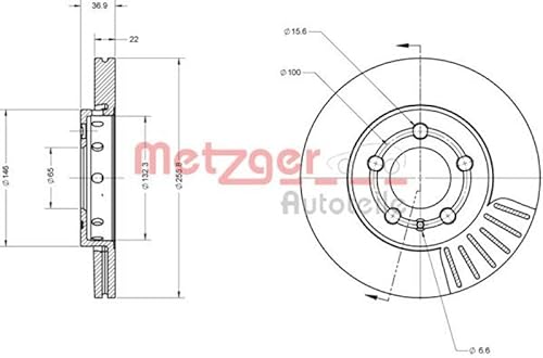 Original Metzger Bremsscheiben vorne + Metzger Bremsbeläge Bremsklötze Bremsenset Bremsenkit Komplettset Vorderachse + Bremsenreiniger von Metzger