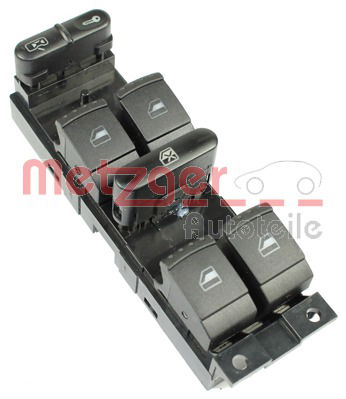 Schalter, Fensterheber fahrerseitig Metzger 0916246 Schalter, Fensterheber fahrerseitig Metzger 0916246 von Metzger