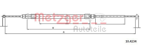 Seilzug, Feststellbremse hinten Metzger 10.4234 von Metzger