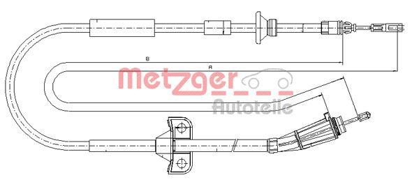Seilzug, Feststellbremse hinten Metzger 10.8185 Seilzug, Feststellbremse hinten Metzger 10.8185 von Metzger